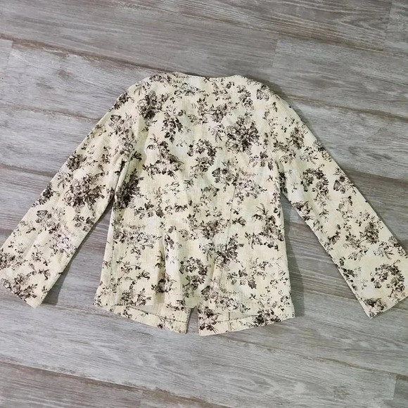 J. Jill Cotton Tweed Floral Blazer - Picture 5 of 10